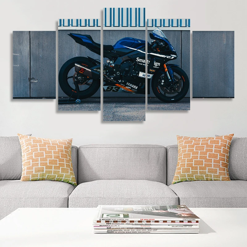 HD Wall Mounted Black Yamaha R1 S Cool Motorcycle 5 Canvas Paintings Decorative Wall Bedroom Living Room Study Room Decorative P
HD Wall Mounted Black Yamaha R1 S Cool Motorcycle 5 Canvas Paintings Decorative Wall Bedroom Living Room Study Room Decorative P