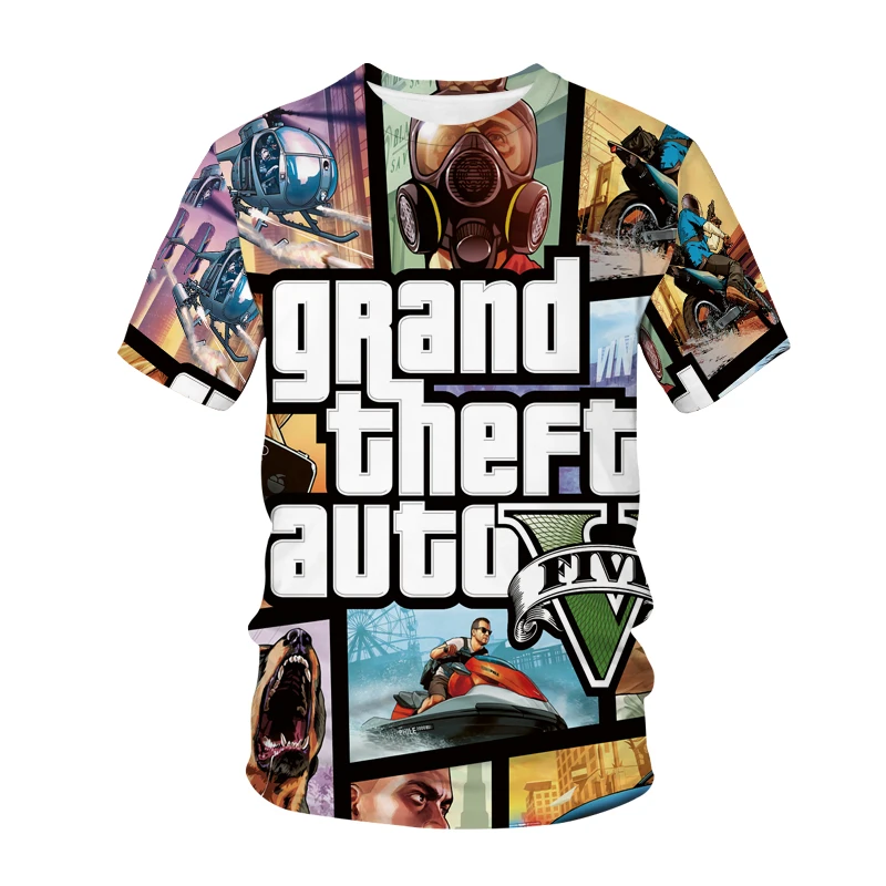 Popular Game T-shirt Grand Theft Auto 5 3D Print Streetwear Men Women Casual O-Neck T Shirt GTA 5 Hip Hop Tshirt Clothing Unisex
Popular Game T-shirt Grand Theft Auto 5 3D Print Streetwear Men Women Casual O-Neck T Shirt GTA 5 Hip Hop Tshirt Clothing Unisex