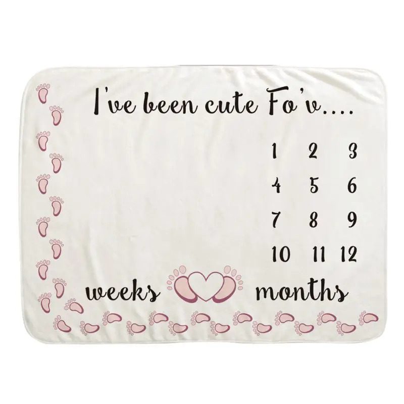 Baby Monthly Record Growth Milestone Blanket Footprints Patten Photography Prop Superior Quality
Baby Monthly Record Growth Milestone Blanket Footprints Patten Photography Prop Superior Quality