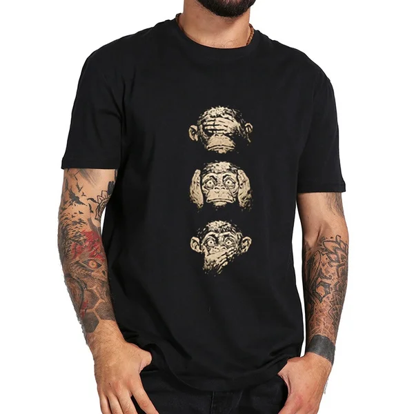 3 wise monkeys funny monkey shirt New Fashion Men's T-Shirt 2019 Summer Men T Shirts Men Casual Tee Shirt Top
3 wise monkeys funny monkey shirt New Fashion Men's T-Shirt 2019 Summer Men T Shirts Men Casual Tee Shirt Top