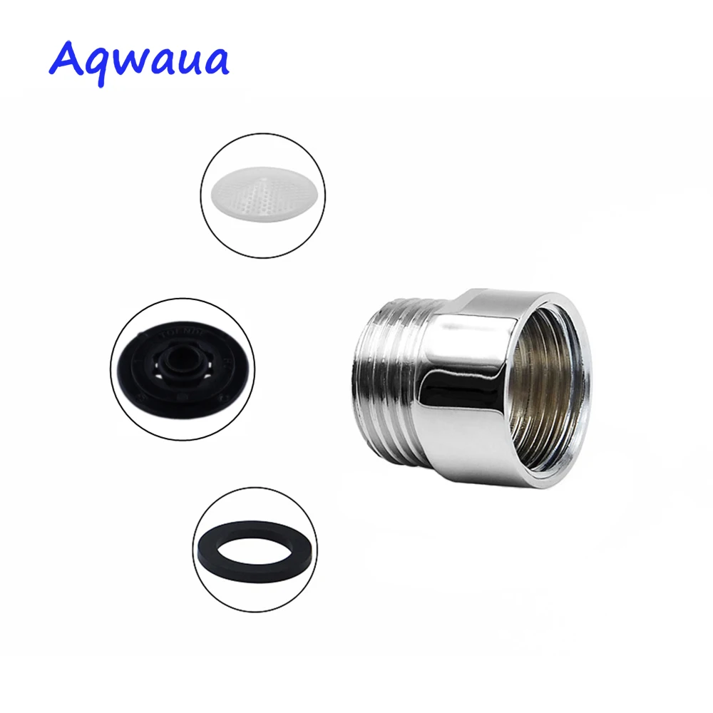 

Aqwaua Bathroom Water Saving Shower Head Aerator G1/2" Thread 6L/Min Crane Bubbler Filter Spout Accessories Faucet Brass Shell