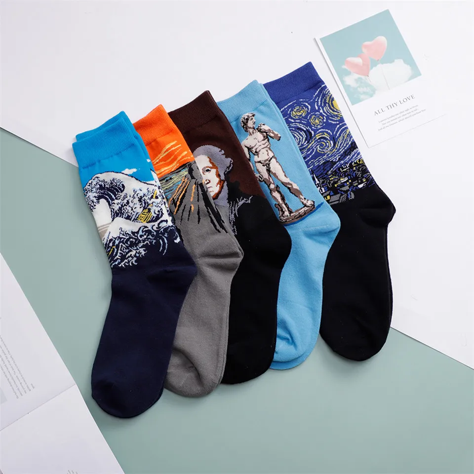Men Cotton Funny Socks Set Women 1 Pair Autumn Winter Retro Personality Art Van Gogh Mural World Famous Oil Painting Female
Men Cotton Funny Socks Set Women 1 Pair Autumn Winter Retro Personality Art Van Gogh Mural World Famous Oil Painting Female
