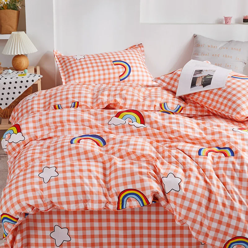 New Simple Comfortable Bedding Sets Cute Bed Sheet For Kids Girls Student Flat Bed Duvet Cover Sheets Pillowcase Full Queen Size
New Simple Comfortable Bedding Sets Cute Bed Sheet For Kids Girls Student Flat Bed Duvet Cover Sheets Pillowcase Full Queen Size