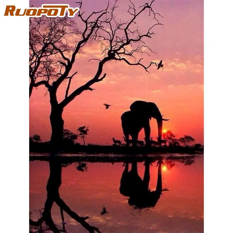 RUOPOTY Frame Diy Painting By Numbers Elephant Animal Handpainted Gift Canvas Colouring Wall Decor 60×75cm
RUOPOTY Frame Diy Painting By Numbers Elephant Animal Handpainted Gift Canvas Colouring Wall Decor 60×75cm