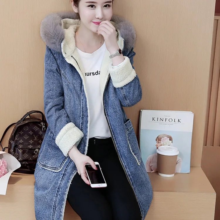 Autumn Warm Winter Long Women Bomber Coat Jeans Denim Jacket Ladies Cute Student Windbreaker
Autumn Warm Winter Long Women Bomber Coat Jeans Denim Jacket Ladies Cute Student Windbreaker