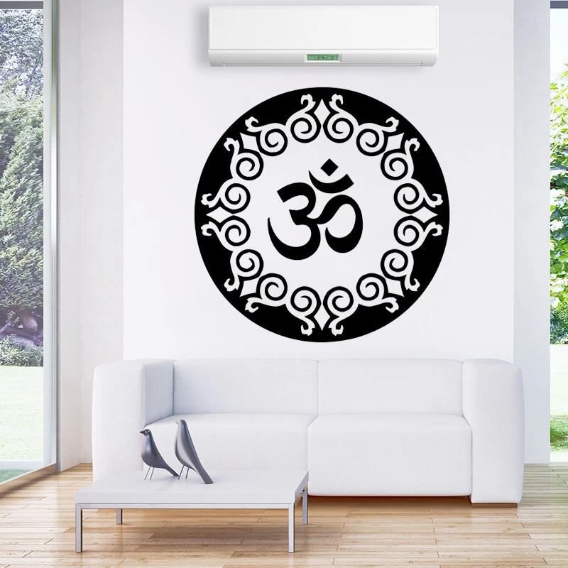 

Yoga Mandala Pattern Religious Symbols Wall Decals Home Decor Bedroom Removable Vinyl Mural Wallpaper Stickers Poster DW10067