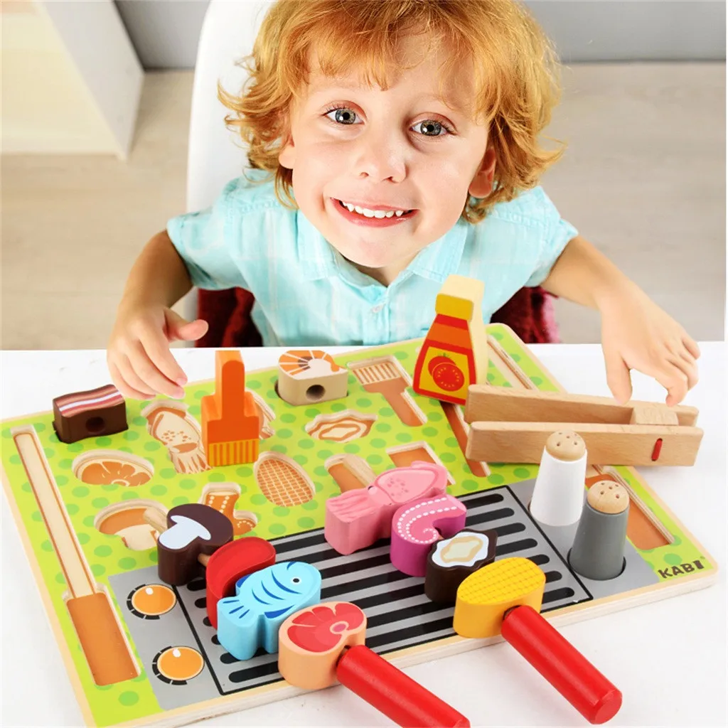 Children's Play House Simulation Kitchen Toys Kids Wooden Barbecue Set Pretend Play Cooking Playset Toddler Wood Food Toys
Children's Play House Simulation Kitchen Toys Kids Wooden Barbecue Set Pretend Play Cooking Playset Toddler Wood Food Toys
