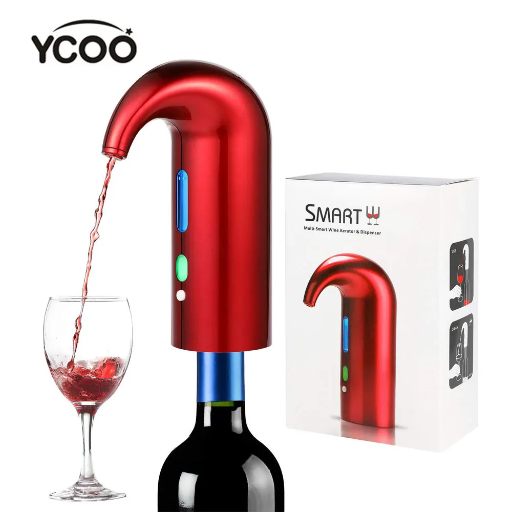 YCOO Электрический аэратор для вина Портативный Pourer мгновенный Декантер Вина