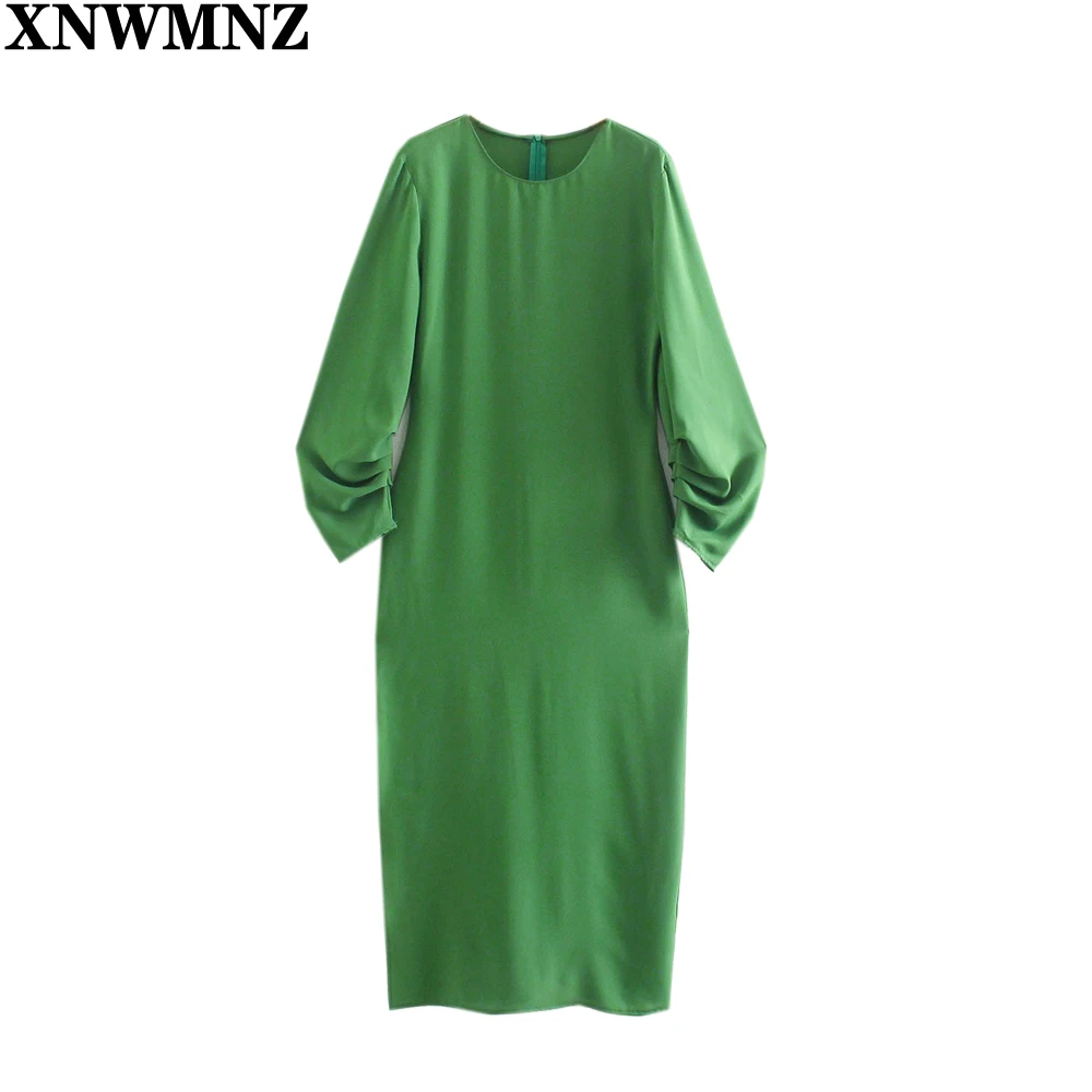 XNWMNZ Summer New Dresses for Women Green Vintage Evening Party Midi Dress Woman Long Gathered Sleeve Fashion Out Going Vestidos
XNWMNZ Summer New Dresses for Women Green Vintage Evening Party Midi Dress Woman Long Gathered Sleeve Fashion Out Going Vestidos