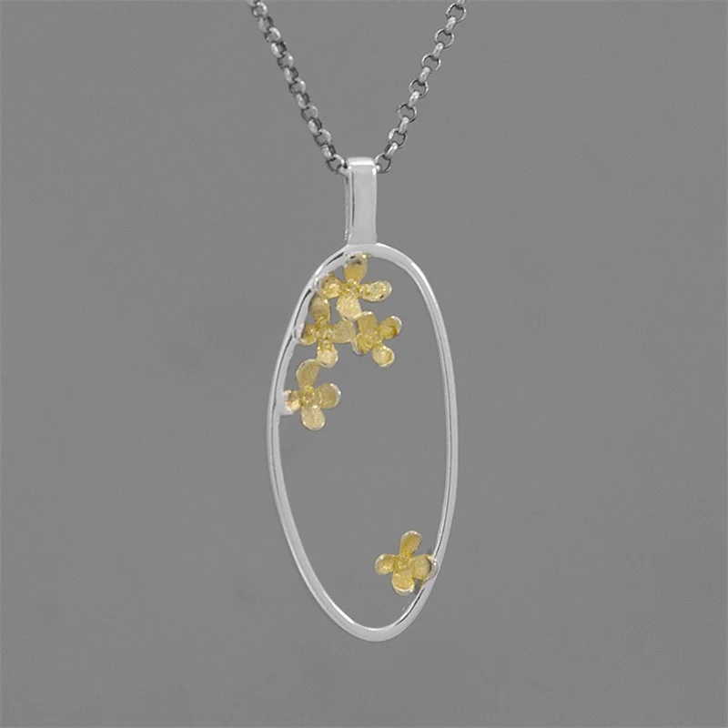 INATURE 925 Sterling Silver Sweet Osmanthus Flower Pendant Necklace For Women Jewelry
INATURE 925 Sterling Silver Sweet Osmanthus Flower Pendant Necklace For Women Jewelry