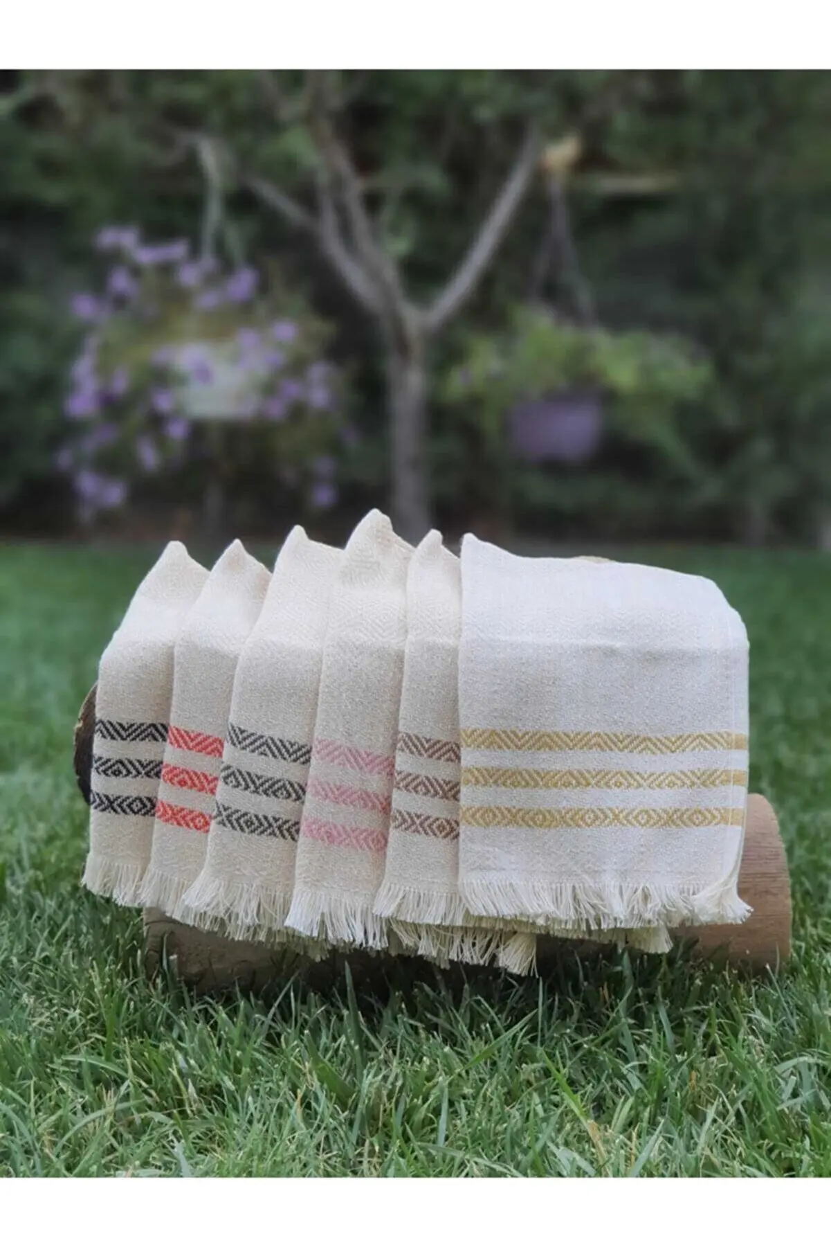 100 cotton 6 PCs 30x50cm Striped Cloth Drying And Solid Color Tassels Models to Choose from 
100 cotton 6 PCs 30x50cm Striped Cloth Drying And Solid Color Tassels Models to Choose from