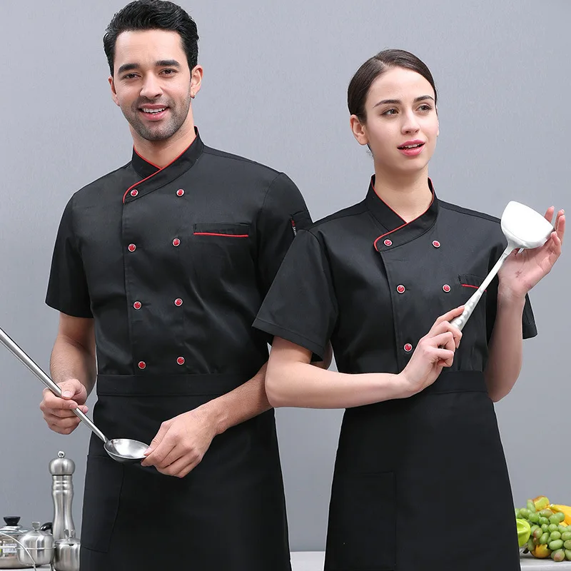 male chef's clothes short sleeve breathable net summer clothes hotel catering baking kitchen clothing custom logo
male chef's clothes short sleeve breathable net summer clothes hotel catering baking kitchen clothing custom logo