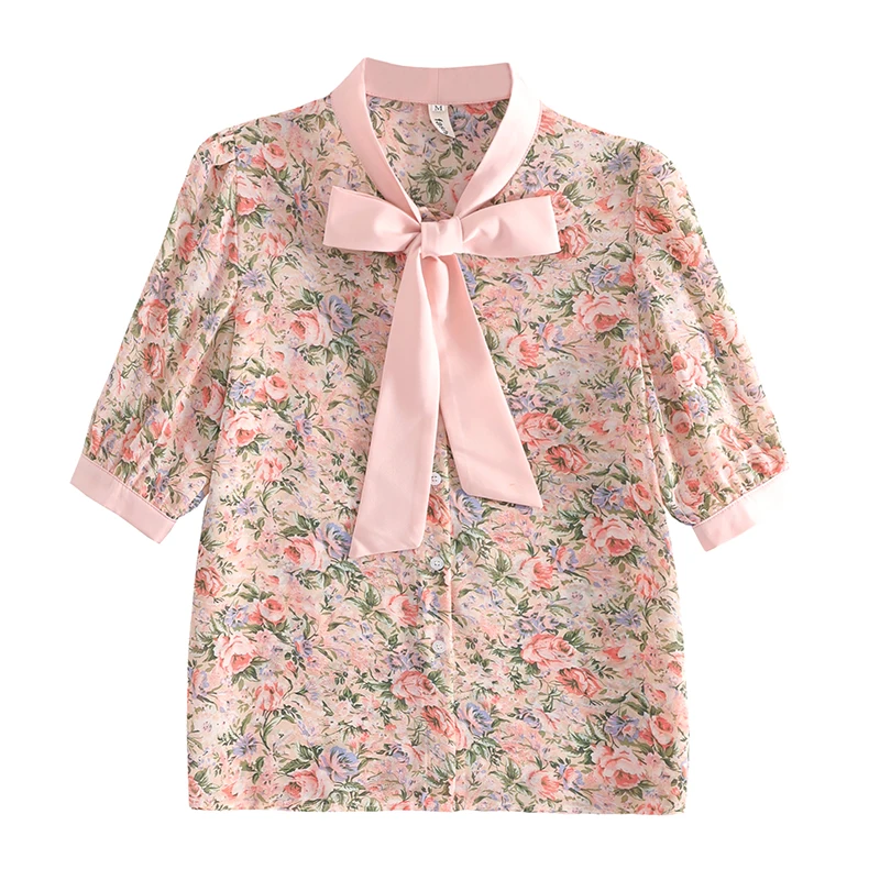 Blouses Shirts Floral Shirts Women's Clothing 2020 Summer New Loose Chiffon Bow Puffed Half Sleeve Green Pink Blouses Top 118B
Blouses Shirts Floral Shirts Women's Clothing 2020 Summer New Loose Chiffon Bow Puffed Half Sleeve Green Pink Blouses Top 118B