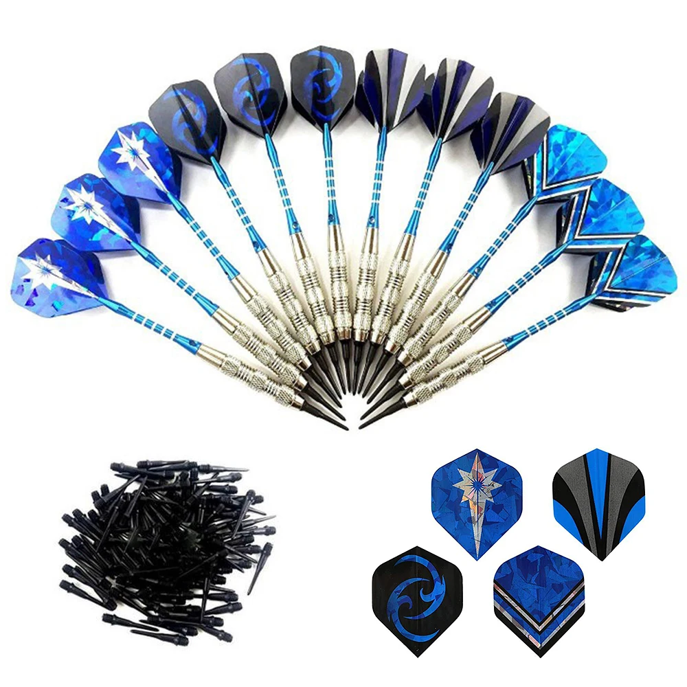 18g Nickel Safety Soft Darts with 12PCS Complete Light Blue Darts 120PCS Plastic Darts Head 4PCS Tail Indoor Entertainment Tools
18g Nickel Safety Soft Darts with 12PCS Complete Light Blue Darts 120PCS Plastic Darts Head 4PCS Tail Indoor Entertainment Tools