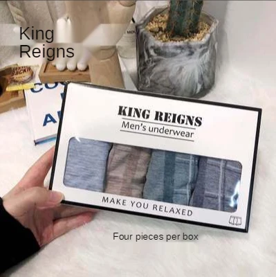 4 Pieces In A Box Men's Underwear Lattice Modal Super Elastic Breathable Boxer Underwear Gift Box Wholesale King Reigns Hot Sell
4 Pieces In A Box Men's Underwear Lattice Modal Super Elastic Breathable Boxer Underwear Gift Box Wholesale King Reigns Hot Sell