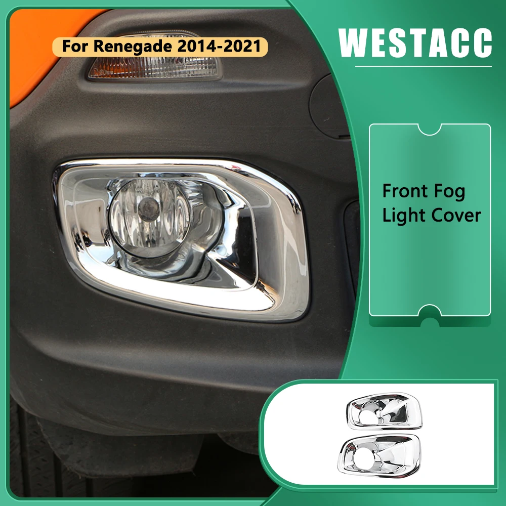 2Pcs Car Front Fog Light Lamp Cover Protective Decoration Sticker Trim for Jeep Renegade 2014 - 2021 Accessories
2Pcs Car Front Fog Light Lamp Cover Protective Decoration Sticker Trim for Jeep Renegade 2014 - 2021 Accessories