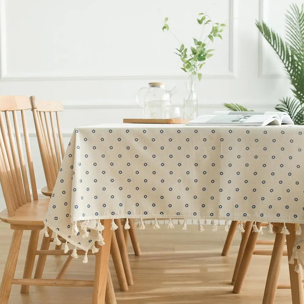 Blue Daisy Printed Decorative Linen Tablecloth With Tassel Oilproof Thick Rectangular Wedding Dining Table Cover Tea Table Cloth
Blue Daisy Printed Decorative Linen Tablecloth With Tassel Oilproof Thick Rectangular Wedding Dining Table Cover Tea Table Cloth