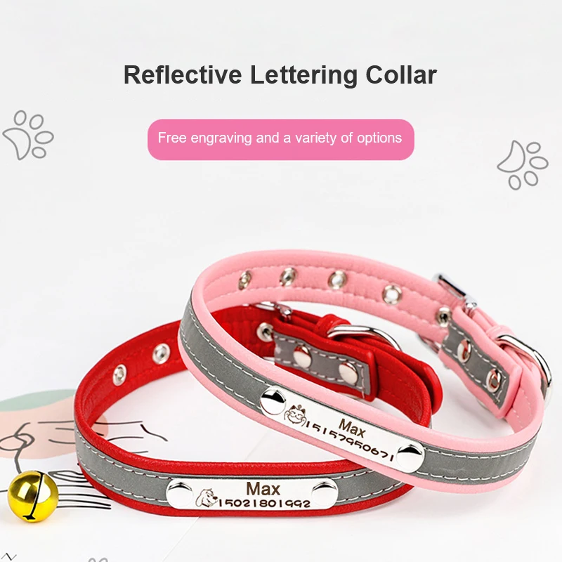 Pet Tag Custom Dog Cortex Collar Reflective Engraving name number With Bell Dog Cat Necklace Teddy Anti-Lost dentity Card Tag
Pet Tag Custom Dog Cortex Collar Reflective Engraving name number With Bell Dog Cat Necklace Teddy Anti-Lost dentity Card Tag