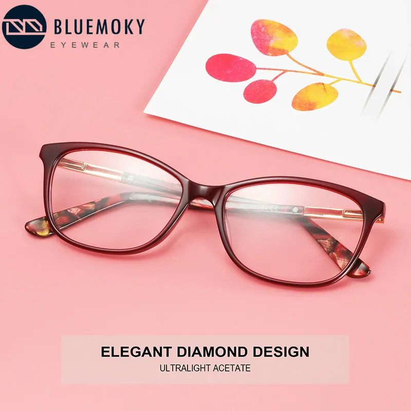 BLUEMOKY Cat Eye Glasses Frames For Women Retro Acetate Optical Spectacles Clear Lenses Luxury Myopia Prescription Eyeglasses
BLUEMOKY Cat Eye Glasses Frames For Women Retro Acetate Optical Spectacles Clear Lenses Luxury Myopia Prescription Eyeglasses