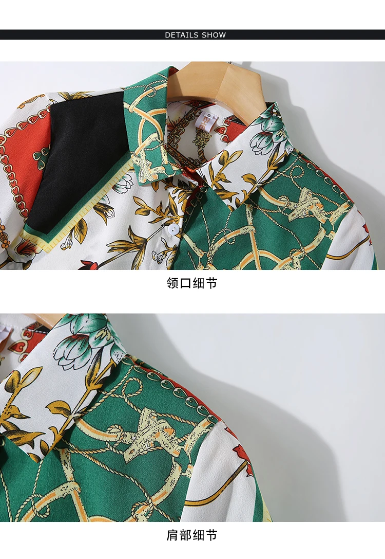 Chiffon Women's Blouse Print Casual Plus Size Girl's Polo Shirt Fashion Lady Blusas New Loose Long Sleeve Top Button Houthion
Chiffon Women's Blouse Print Casual Plus Size Girl's Polo Shirt Fashion Lady Blusas New Loose Long Sleeve Top Button Houthion