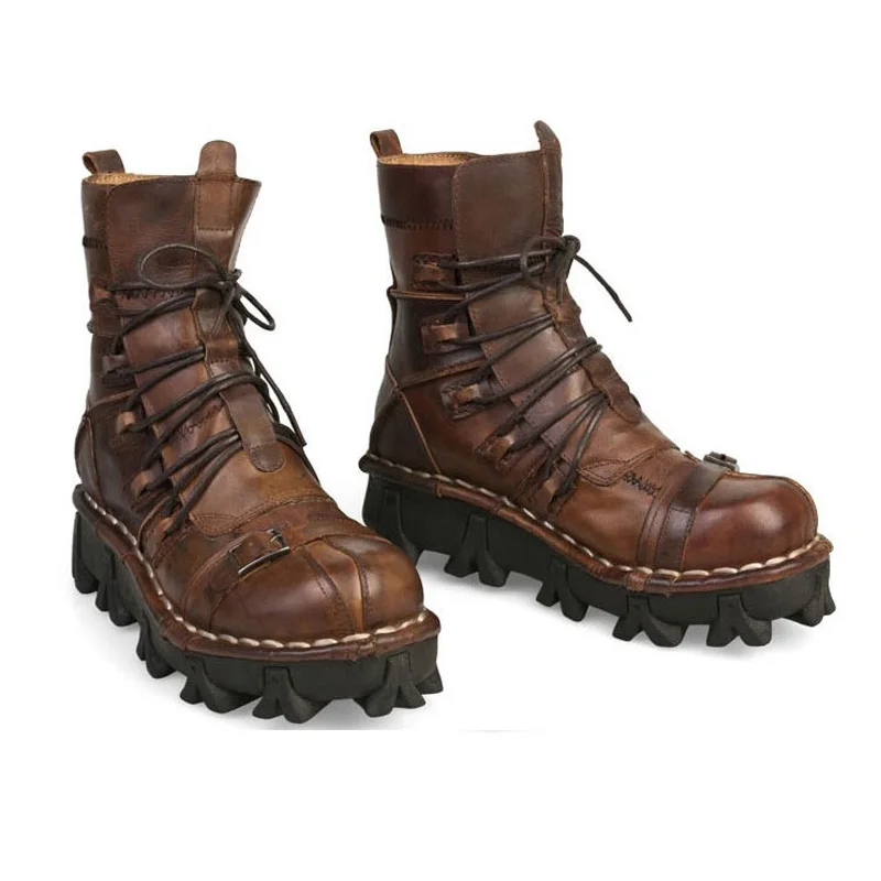 Men's Genuine Leather Boots Skull Gothic Punk Boots Motorcycle Boots Desert Combat Ankle Boot Safety Shoes Military Boots Winter
Men's Genuine Leather Boots Skull Gothic Punk Boots Motorcycle Boots Desert Combat Ankle Boot Safety Shoes Military Boots Winter