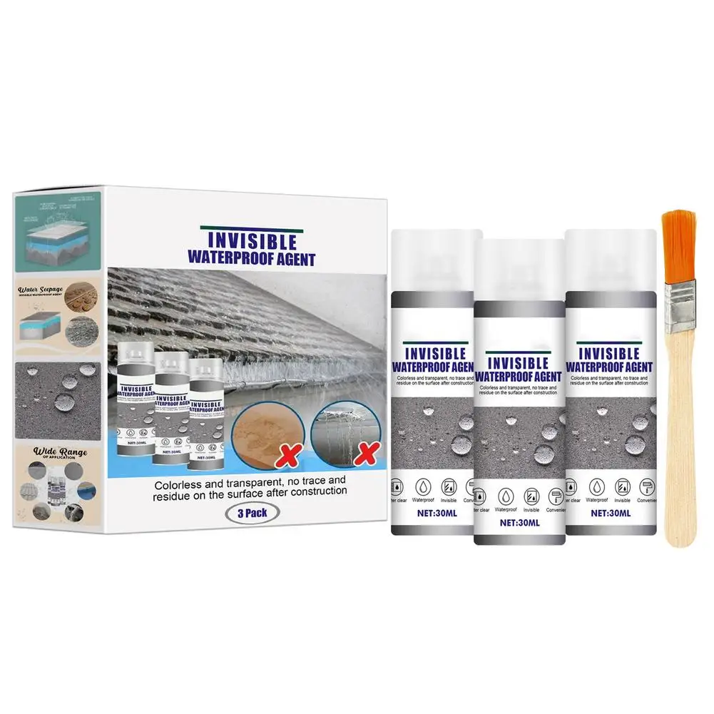 3PCS Invisible Waterproof Agent Bathroom Tile Windows Sealant Agent Leak-Trapping Repair For Roof And Exterior Wall 30ml Not Spr
3PCS Invisible Waterproof Agent Bathroom Tile Windows Sealant Agent Leak-Trapping Repair For Roof And Exterior Wall 30ml Not Spr