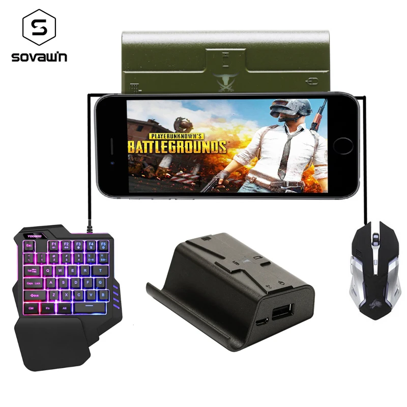 Sovawin G4 PUBG контроллер мобильный Bluetooth игровая клавиатура мышь конвертер проводной