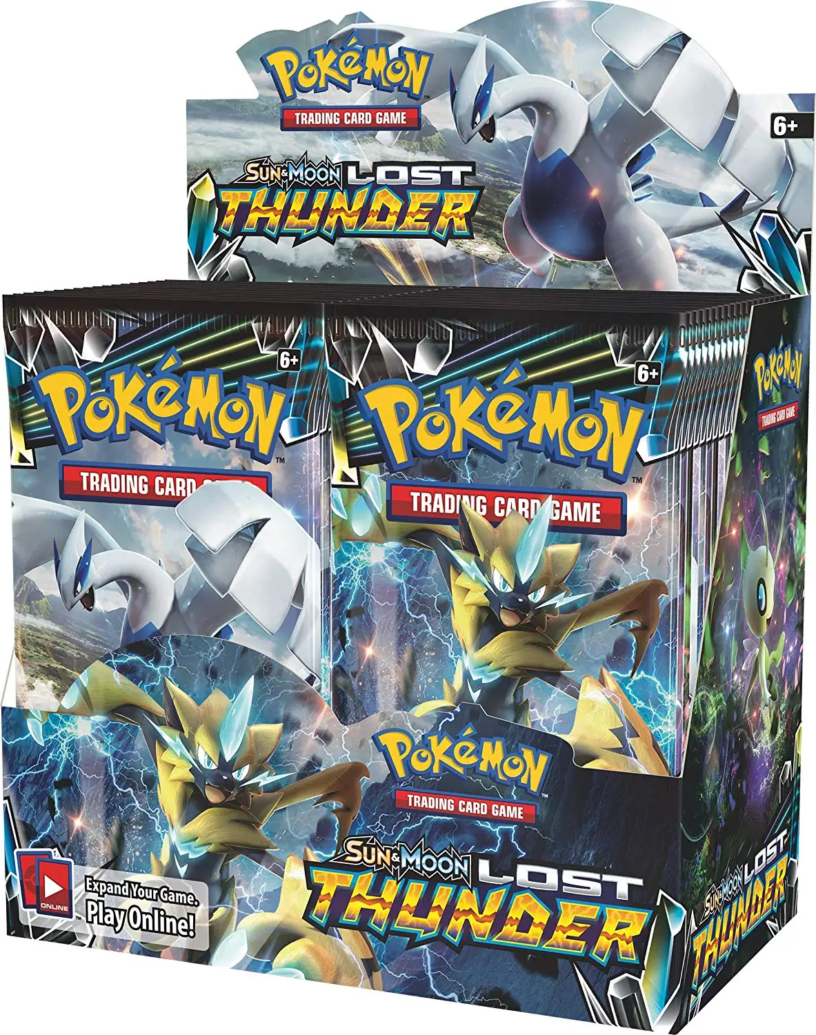 324 шт. 36 упаковок в коробке карты Pokemon TCG английская версия пикамон Покемон солнце