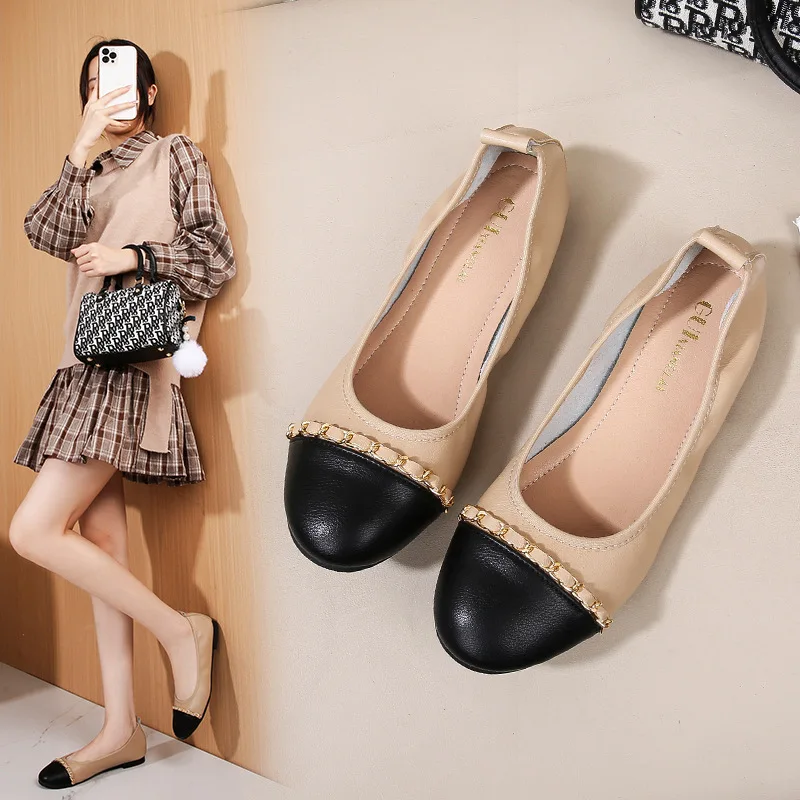 Genuine Leather Women Shoes Fashion Vintage Women Loafers Sweet Flat Shoes Ladies Ballet Trainer Footwear Comfy Large Size 35-42
Genuine Leather Women Shoes Fashion Vintage Women Loafers Sweet Flat Shoes Ladies Ballet Trainer Footwear Comfy Large Size 35-42