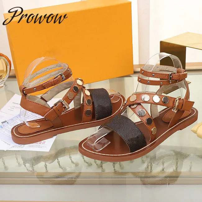 Prowow New Spring Summer Letter Printed Metal Deco Luxury Brand Sandals Open Toe Flats Sandals Shoes Women Zapatos Mujer
Prowow New Spring Summer Letter Printed Metal Deco Luxury Brand Sandals Open Toe Flats Sandals Shoes Women Zapatos Mujer