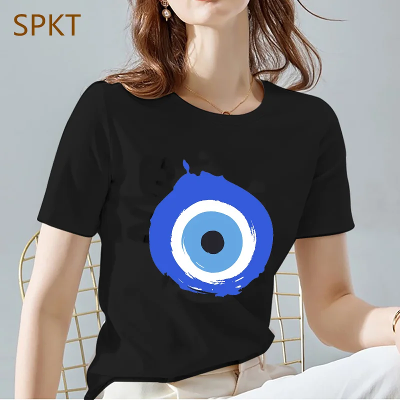 Fashion Black Classic Evil Eye All-match Ladies tshirt Koukla Evil Eye Artwork t shirt Loose Casual Oversize Male/Female T-Shirt
Fashion Black Classic Evil Eye All-match Ladies tshirt Koukla Evil Eye Artwork t shirt Loose Casual Oversize Male/Female T-Shirt