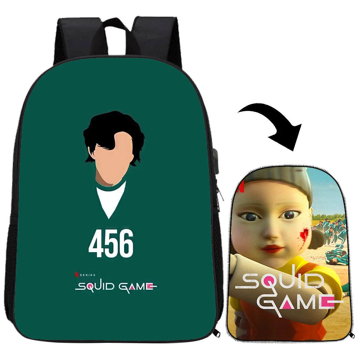 Squid Game Korea Hit TV Show Play 3D Full Print Backpack Student School Bag Laptop Multi-function Daypack 2021 New Travel Bag
Squid Game Korea Hit TV Show Play 3D Full Print Backpack Student School Bag Laptop Multi-function Daypack 2021 New Travel Bag