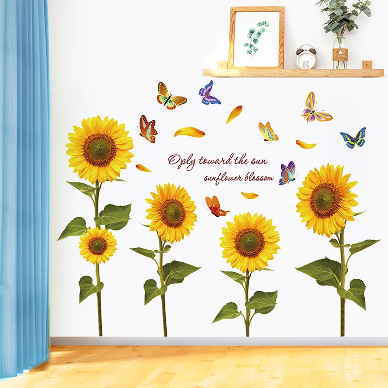 3D Removable Sunflower Butterfly Wall Sticker Kitchen Waterproof Decals for Kids Room Living Room Bedroom Home Decorati
3D Removable Sunflower Butterfly Wall Sticker Kitchen Waterproof Decals for Kids Room Living Room Bedroom Home Decorati