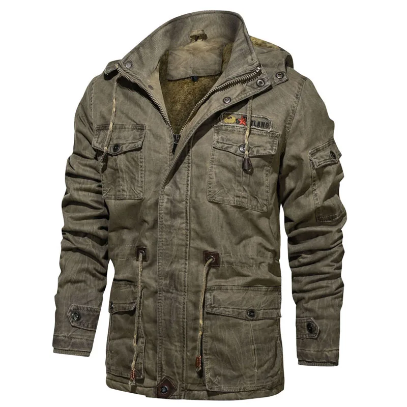 Winter Jackets Men Fur Warm Thick Cotton Multi-Pocket Hooded Parkas Men`s Casual Fleece Coats Windbreaker Retro Overcoat Clothes
Winter Jackets Men Fur Warm Thick Cotton Multi-Pocket Hooded Parkas Men`s Casual Fleece Coats Windbreaker Retro Overcoat Clothes