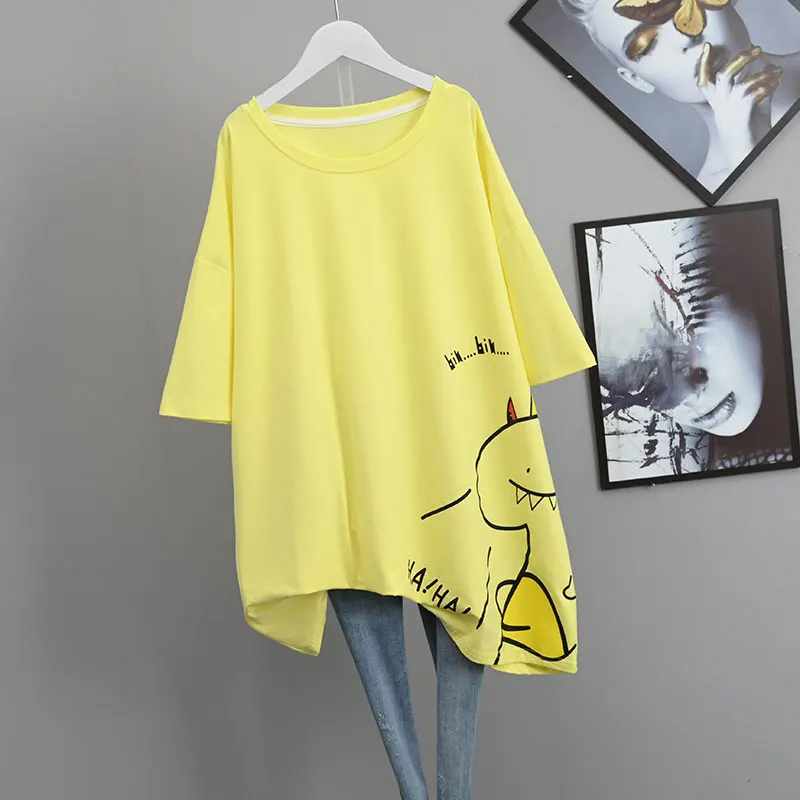 2021 Summer Korean Style Loose Mid-Length Female T-shirt New Oversized Slimming Laid-Back Style Short Sleeve Irregular Top Tee
2021 Summer Korean Style Loose Mid-Length Female T-shirt New Oversized Slimming Laid-Back Style Short Sleeve Irregular Top Tee