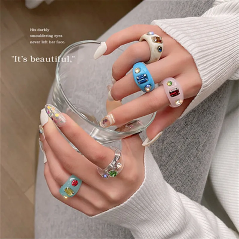 2021 New Colourful Transparent Resin Acrylic Rhinestone Geometric Square Round Rings Set for Women Girls Jewelry Travel Gifts 
2021 New Colourful Transparent Resin Acrylic Rhinestone Geometric Square Round Rings Set for Women Girls Jewelry Travel Gifts