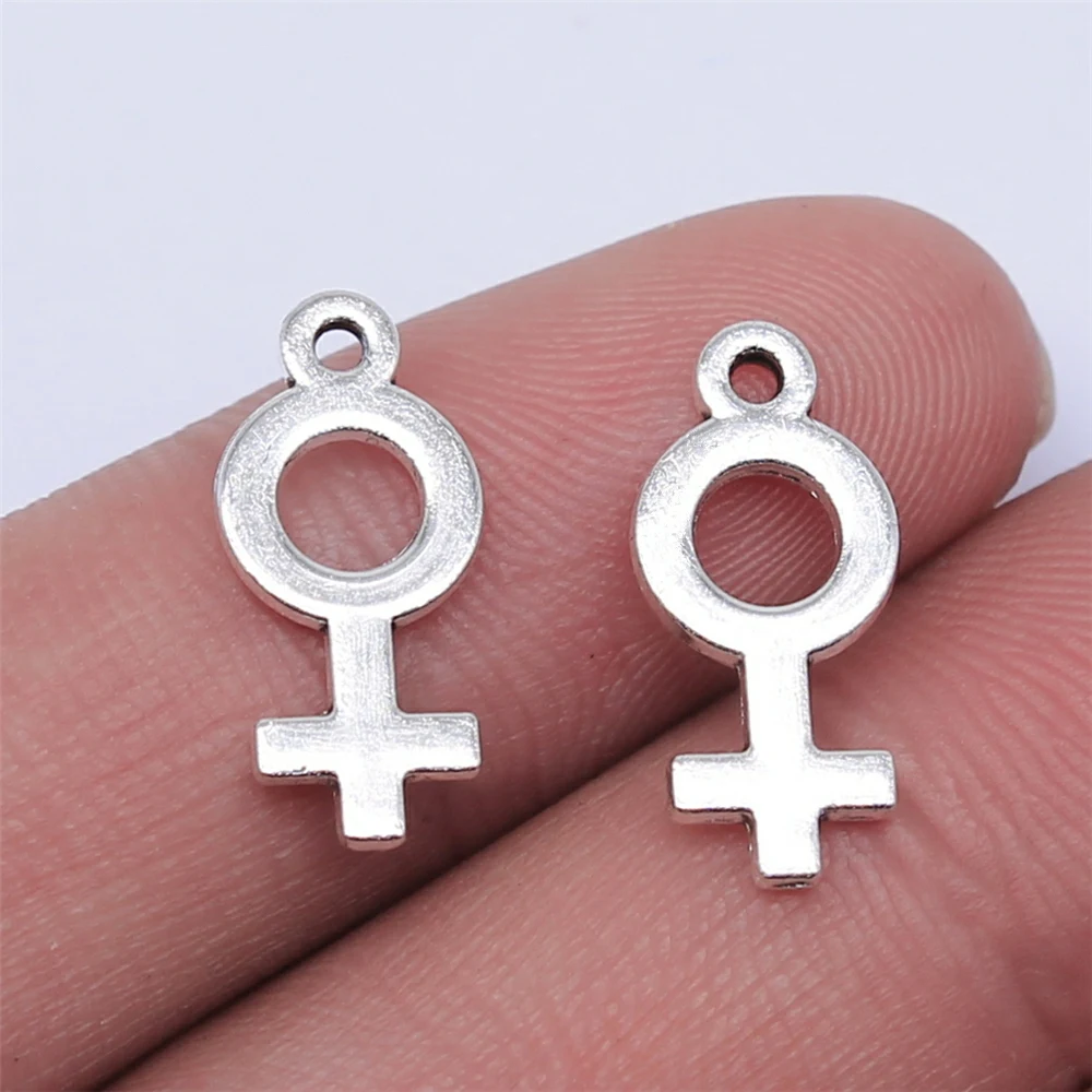 WYSIWYG 40pcs 18x8mm Antique Silver Color Female Symbol Charms Pendant For Jewelry Making DIY Jewelry Findings
WYSIWYG 40pcs 18x8mm Antique Silver Color Female Symbol Charms Pendant For Jewelry Making DIY Jewelry Findings
