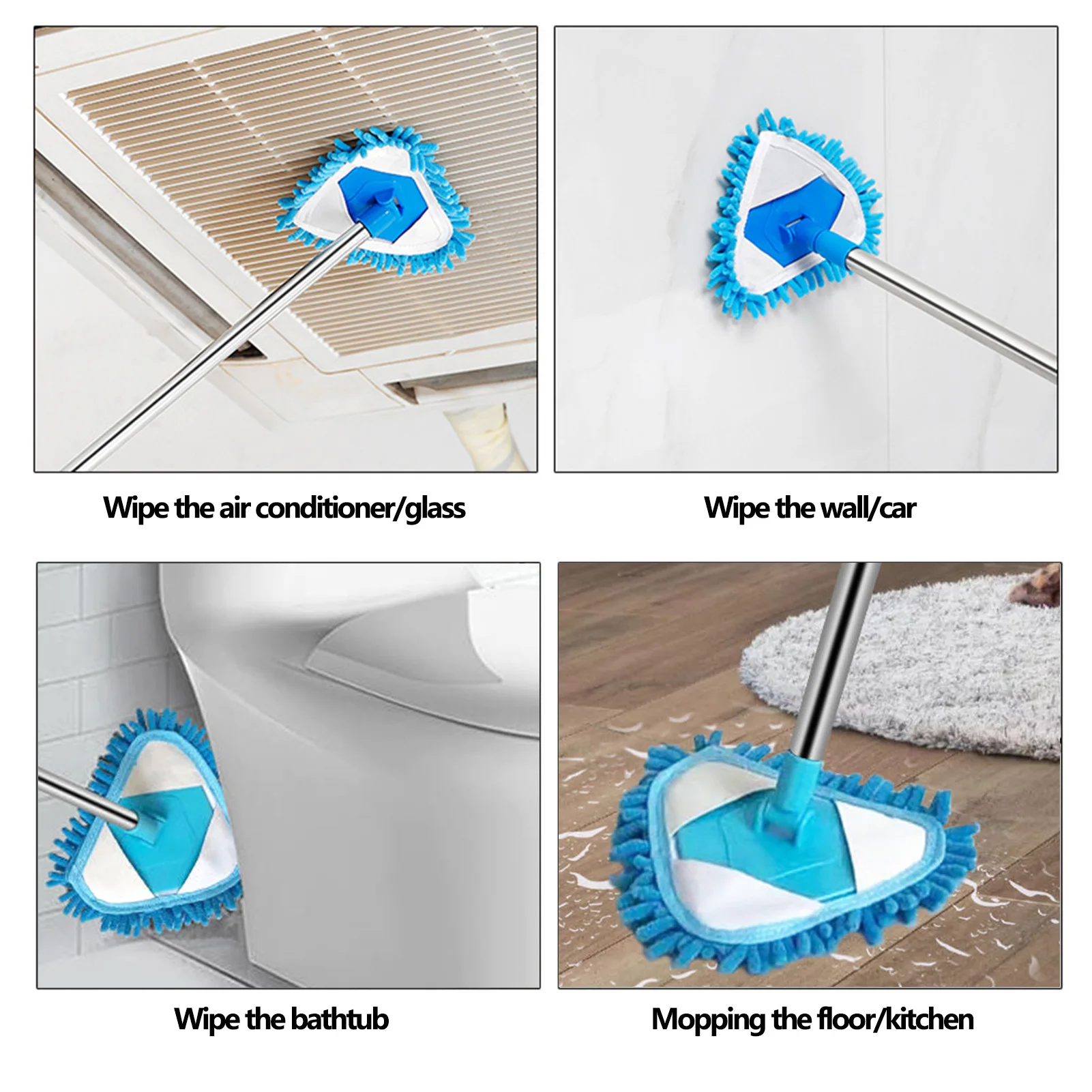 Adujstable Length Triangle Lazy Cleaning Mop Bathroom Floor Wall Window Household Cleaning Brush Tool 180 Rotatable Dust Mop
Adujstable Length Triangle Lazy Cleaning Mop Bathroom Floor Wall Window Household Cleaning Brush Tool 180 Rotatable Dust Mop