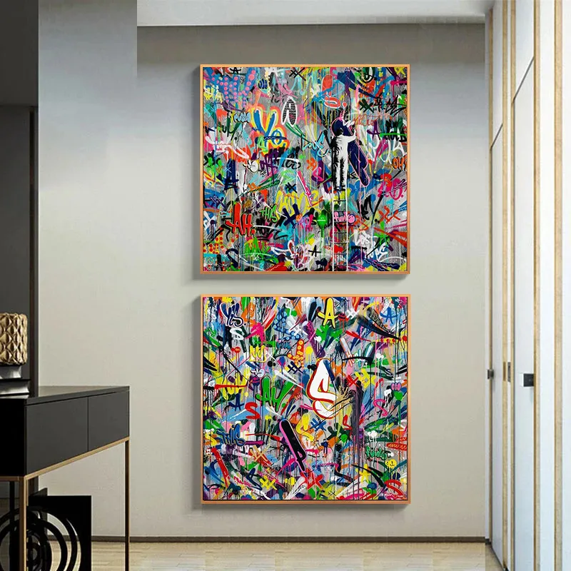 Colorful Graffiti Street Pop Art Posters and Prints Canvas Paintings Wall Art Pictures for Living Room Decor
Colorful Graffiti Street Pop Art Posters and Prints Canvas Paintings Wall Art Pictures for Living Room Decor