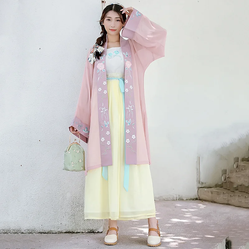 Улучшенное платье Hanfu для женщин, одежда с вышивкой в китайском стиле для взрослых, 3 предмета, старинная Классическая танцевальная одежда д...
Улучшенное платье Hanfu для женщин, одежда с вышивкой в китайском стиле для взрослых, 3 предмета, старинная Классическая танцевальная одежда д...