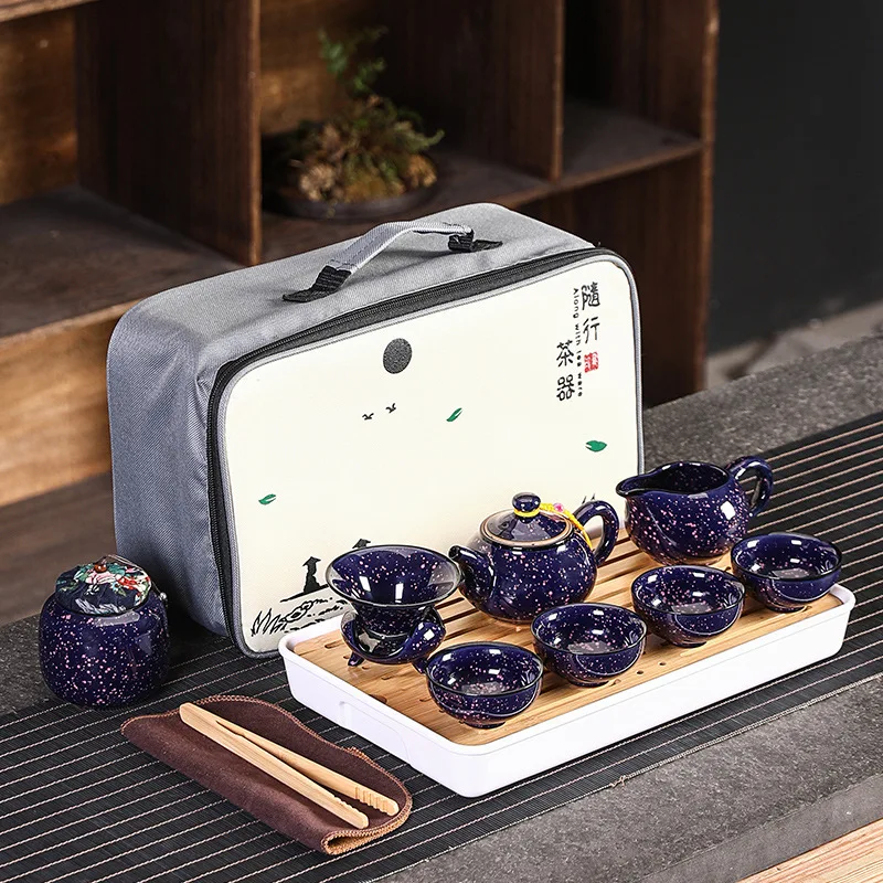 Flower Travel Tea Set Portable Bag Purple Cherry Blossom Tea Cup Outdoor Business Gift Ceramic Kung Fu One Pot Four Cups Teaware
Flower Travel Tea Set Portable Bag Purple Cherry Blossom Tea Cup Outdoor Business Gift Ceramic Kung Fu One Pot Four Cups Teaware