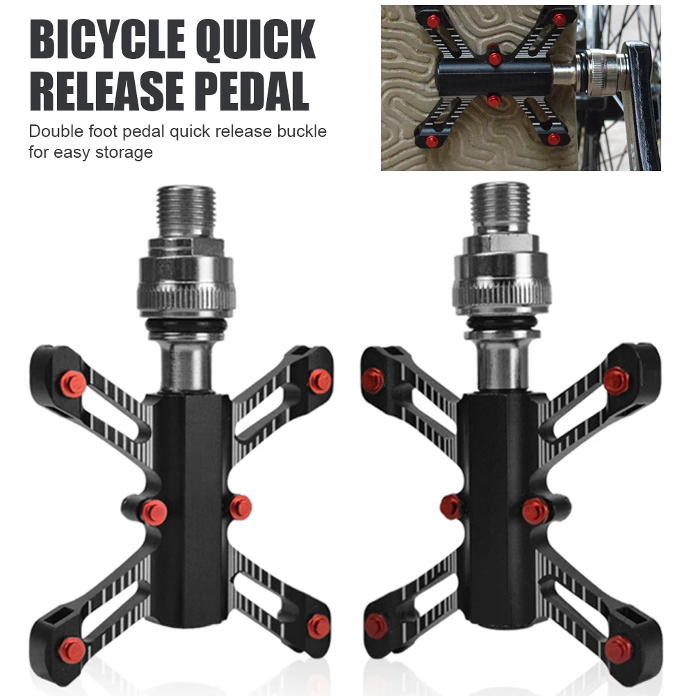 Mountain Bike Pedals Quick Release Aluminum Alloy Ultralight Bicycle Pedals for Folding Bike / Road Bike Bicycle Accessories New
Mountain Bike Pedals Quick Release Aluminum Alloy Ultralight Bicycle Pedals for Folding Bike / Road Bike Bicycle Accessories New