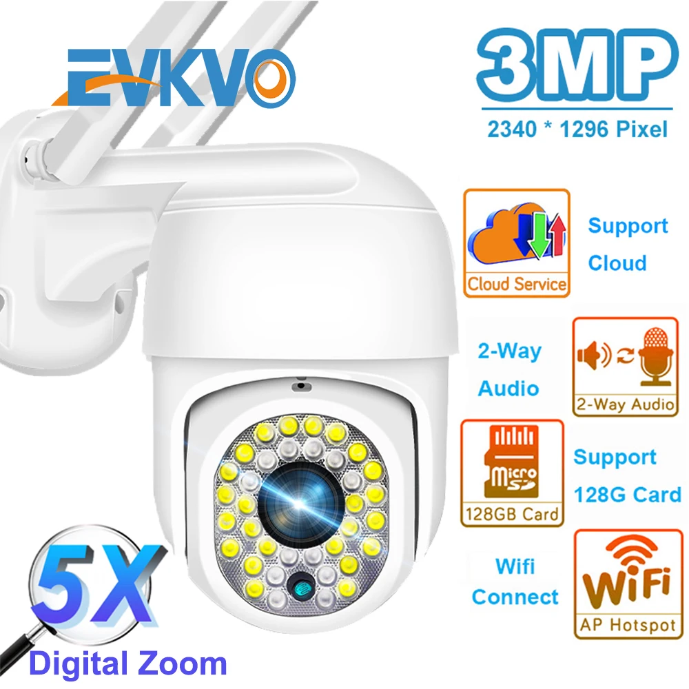 HD 3MP Outdoor IP Camera 1080P Rotate 5X Digital Zoom CCTV WiFi Security Wireless Dome IR Night Vision Waterproof Mini Camera
HD 3MP Outdoor IP Camera 1080P Rotate 5X Digital Zoom CCTV WiFi Security Wireless Dome IR Night Vision Waterproof Mini Camera