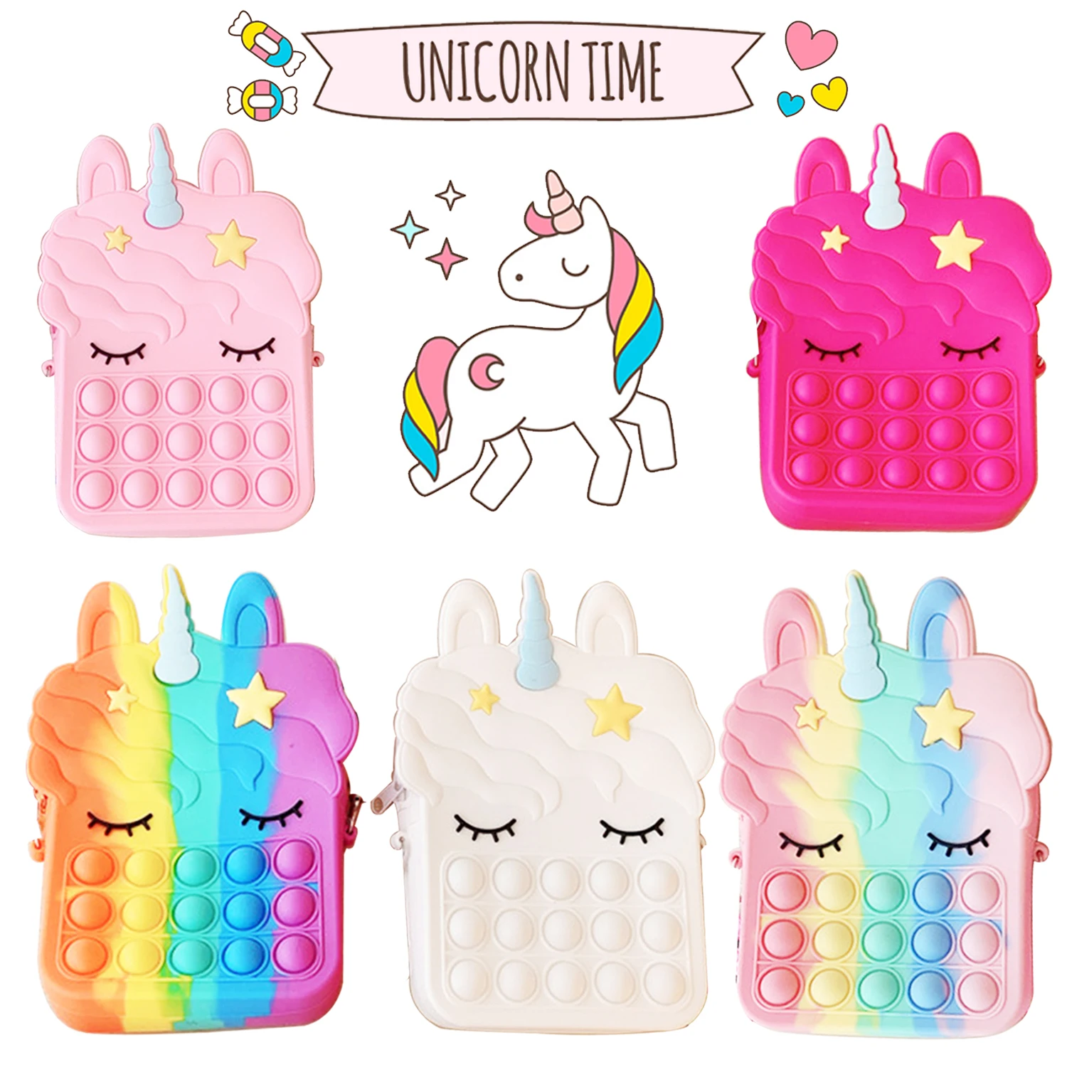 New Pop It Bag Fidget Toys Kawaii Large Rainbow Unicorn Crossbody Bag Popits Push Bubble Antistress Children Toy Christmas Gifts
New Pop It Bag Fidget Toys Kawaii Large Rainbow Unicorn Crossbody Bag Popits Push Bubble Antistress Children Toy Christmas Gifts