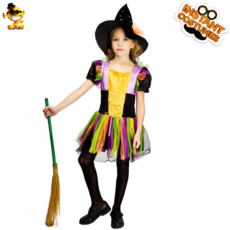 DSPLAY Halloween Party Kids Patch Witch Costume Girls Elegant Colorful Witch Fancy Dress Halloween Costumes Party
DSPLAY Halloween Party Kids Patch Witch Costume Girls Elegant Colorful Witch Fancy Dress Halloween Costumes Party