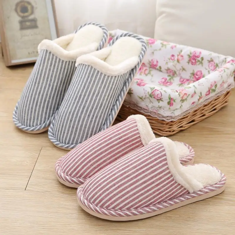 Men Women Slipper Solid Color Autumn and Winter Home Slipper for Men Warm Indoor Beadroom Slides Men Stripe Cotton Slippers
Men Women Slipper Solid Color Autumn and Winter Home Slipper for Men Warm Indoor Beadroom Slides Men Stripe Cotton Slippers