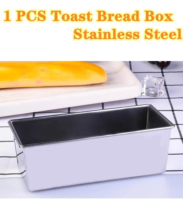 Toast Bread Box Nonstick Rectangular Aluminum Plate Loaf Bread Cake Pan Tin with Cover Toast Molds DIY Eco-Friendly Kitchen Tool 
Toast Bread Box Nonstick Rectangular Aluminum Plate Loaf Bread Cake Pan Tin with Cover Toast Molds DIY Eco-Friendly Kitchen Tool