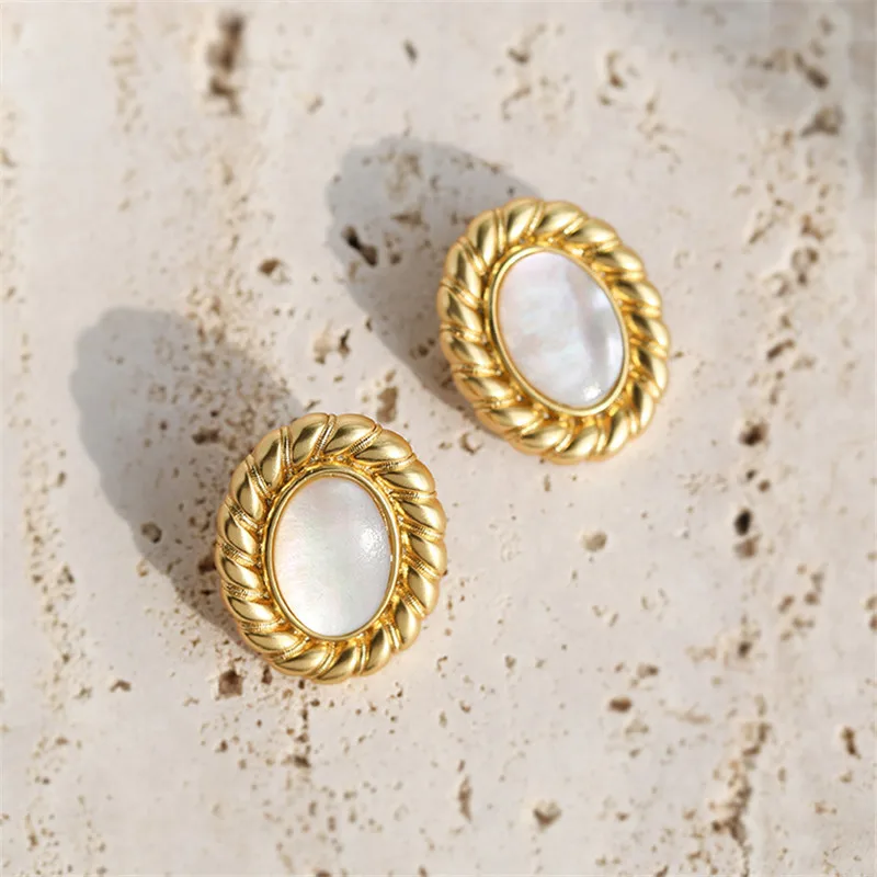 UBESTNICE Real S925 Neddles Mother of Pearls Ins Stud Earrings For Women Fine Jewelry Elegant Vintage 18K Gold Filled Ear Clip
UBESTNICE Real S925 Neddles Mother of Pearls Ins Stud Earrings For Women Fine Jewelry Elegant Vintage 18K Gold Filled Ear Clip