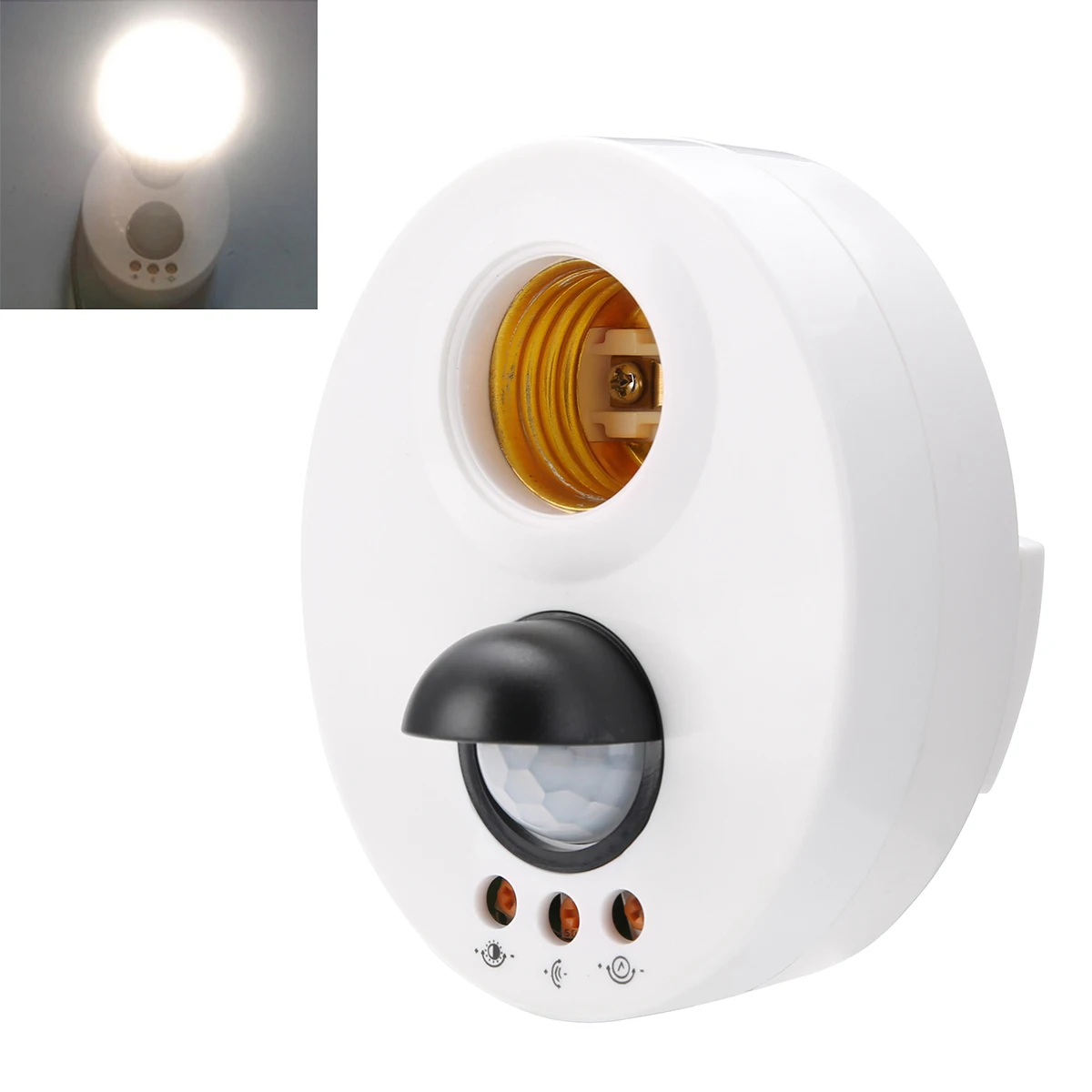1Pcs E27 Infrared Motion PIR Sensor Adjustable Delay Light Lamp Holder Switch For Corridor Toilet Warehouse Lamp Holder Switch
1Pcs E27 Infrared Motion PIR Sensor Adjustable Delay Light Lamp Holder Switch For Corridor Toilet Warehouse Lamp Holder Switch