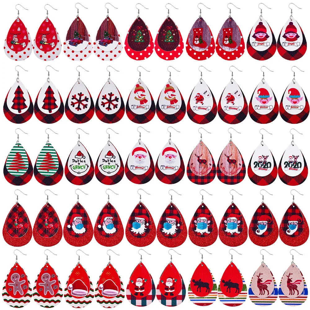 Potosala Christmas Leather Drop Earrings Red Series Women New Trendy Merry Christmas Theme Snowman Layer Print Earrings Gifts
Potosala Christmas Leather Drop Earrings Red Series Women New Trendy Merry Christmas Theme Snowman Layer Print Earrings Gifts